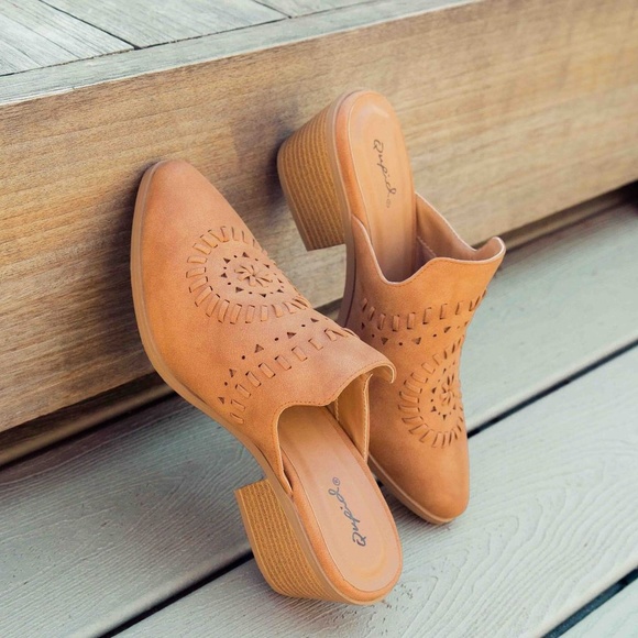 Shoes - Restocked MONTANA Camel Cut Out Backless Bootie